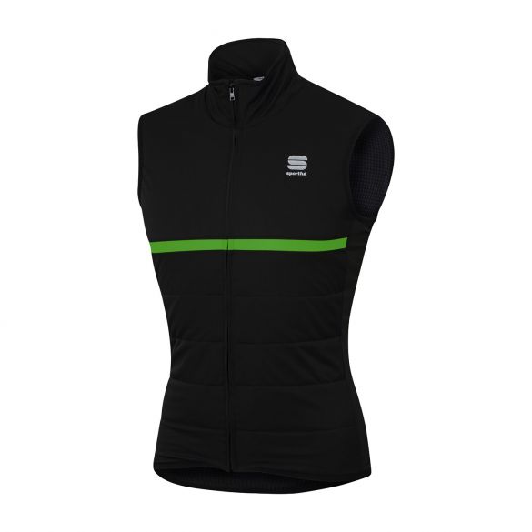 Sportful Giara thermal mouwloos vest zwart/groen heren 1101822-187