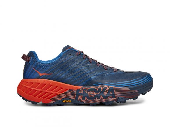 Hoka One One Speedgoat 4 trail hardloopschoenen blauw/oranje heren 1106525-MBMR