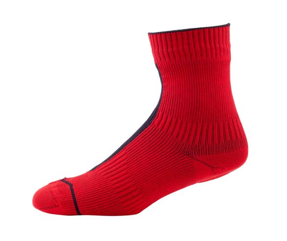 Sealskinz MTB ankle hydrostop fietssok rood/zwart 1111620-600