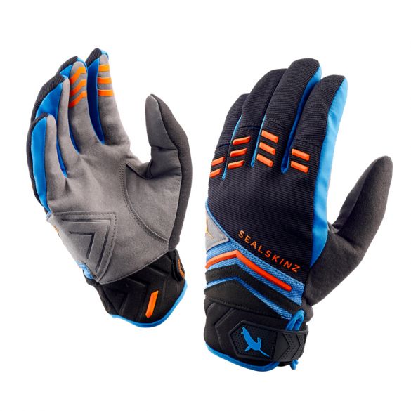SealSkinz Dragon eye MTB fietshandschoenen zwart/blauw/oranje 1211640-048