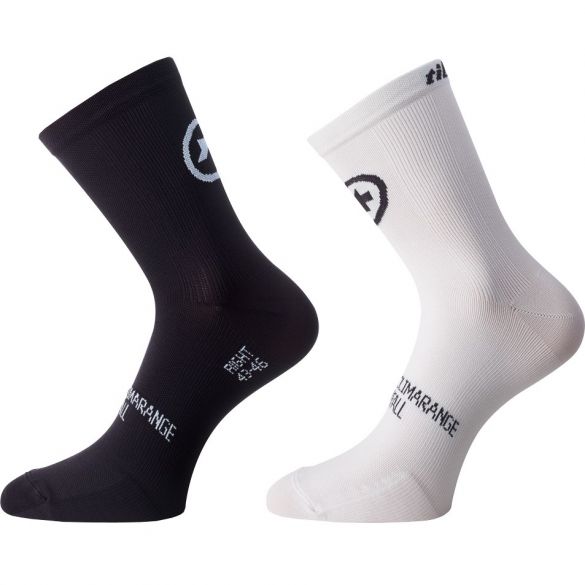 Assos TiburuSocks_evo8 fietssokken wit 2-pack 136065457