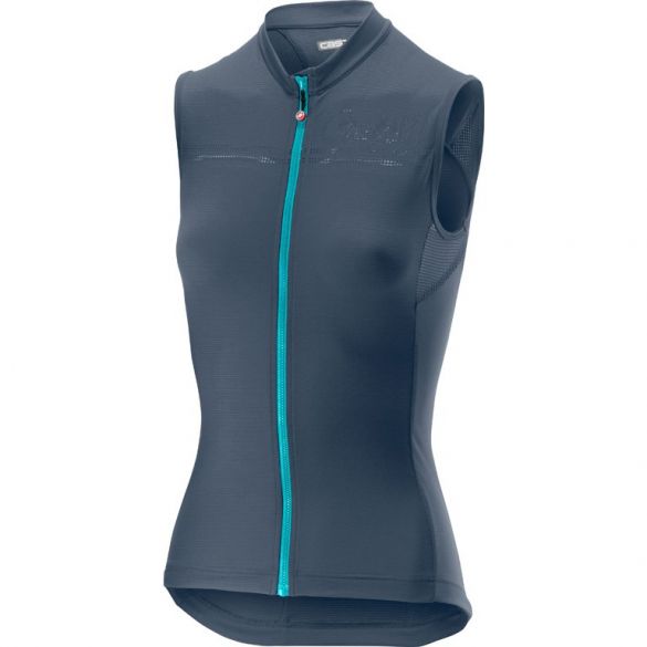 Castelli Promessa fietsshirt mouwloos blauw dames 18091-070