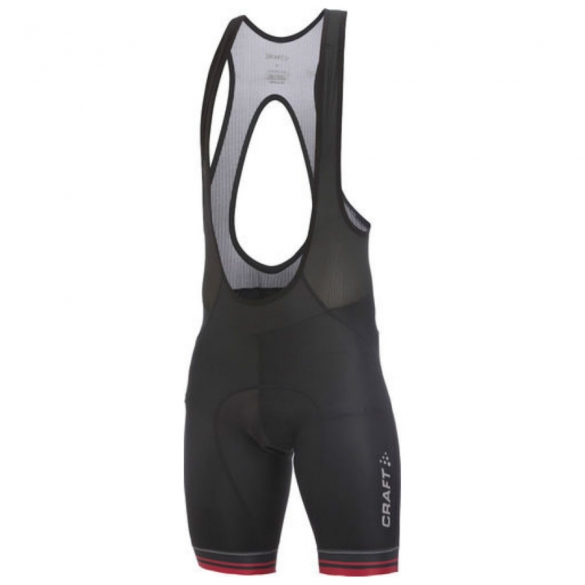 Craft Puncheur bibshort zwart/rood heren 1902589-9430V