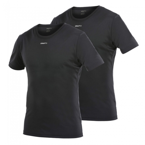 Craft Stay cool multi 2-pack ondershirt korte mouwen zwart heren 1902624-9999
