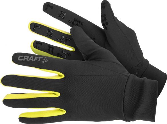Craft Thermal multi grip hardloophandschoenen zwart/geel 1902955-9645