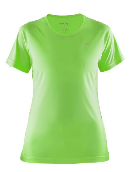 Craft Prime korte mouw hardloopshirt groen dames 1903176-1810