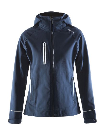 Craft Cortina soft shell winterjas blauw/navy dames 1903555-1395