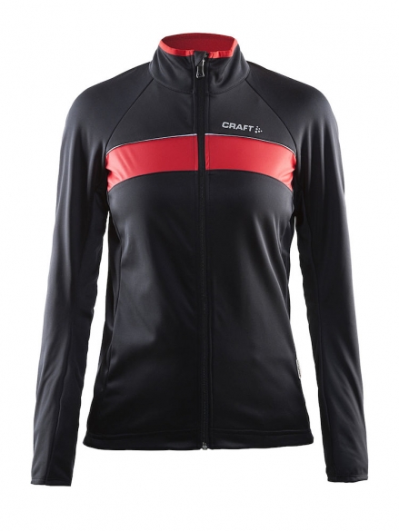 Craft Siberian fietsjack zwart/rood dames 1903664-9430