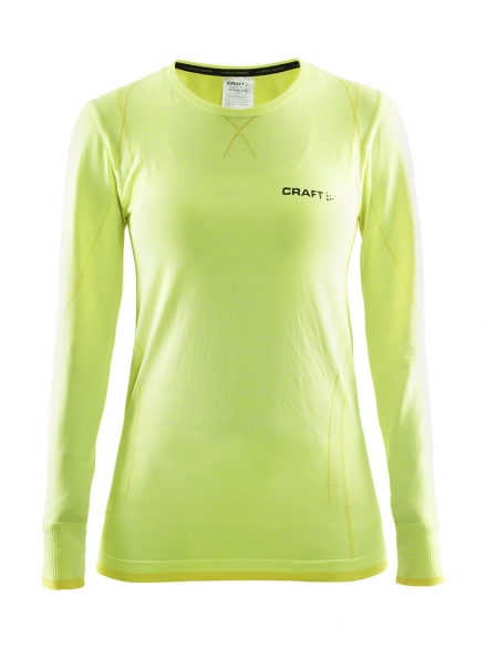 Craft Active Comfort roundneck long sleeve ondershirt geel dames 1903714-1851