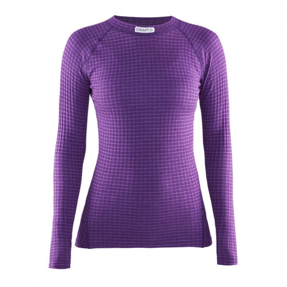 Craft Keep Warm Wool crewneck long sleeve ondershirt paars dames 1903724-2495