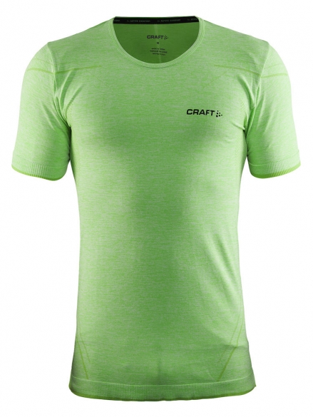 Craft Active Comfort roundneck short sleeve ondershirt groen/shout heren 1903792-1620