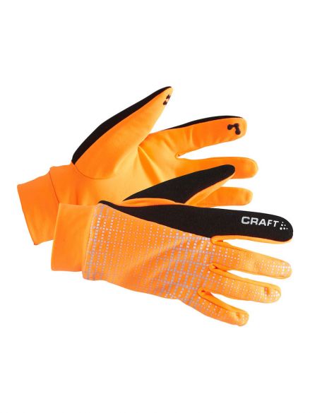 Craft Brilliant 2.0 thermal hardloophandschoen oranje/reflecterend 1904311-2576
