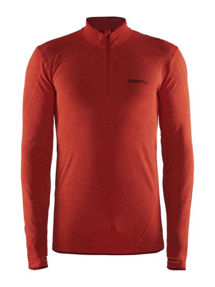 Craft Active Comfort Zip lange mouw ondershirt rood/bolt heren 1904480-2566