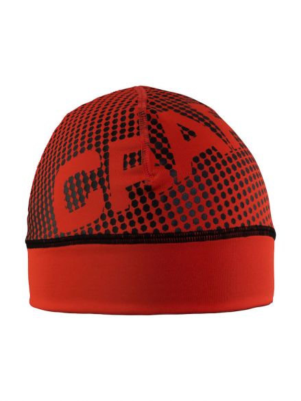 Craft Livigno printed muts rood/zwart 1904640-2566