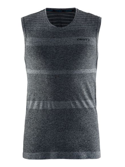 Craft cool comfort mouwloos ondershirt zwart/melange heren 1904915-1998