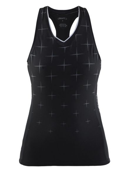 Craft Belle glow mouwloos fietsshirt zwart dames 1904972-9900
