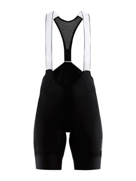 Craft belle glow bib shorts fietsbroek zwart/mesh dames 1904973-2999