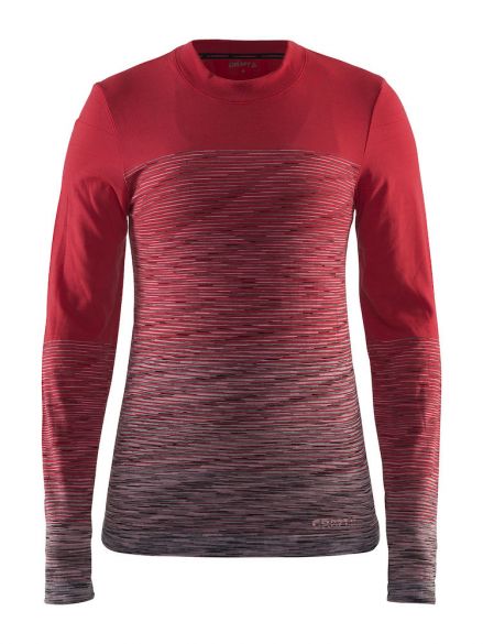 Craft wool comfort 2.0 CN lange mouw ondershirt rood dames 1905341-452975