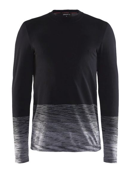 Craft wool comfort 2.0 CN lange mouw ondershirt zwart heren 1905344-999975