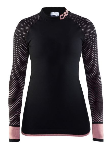 Craft warm intensity CN lange mouw ondershirt zwart/cameo dames 1905347-999701