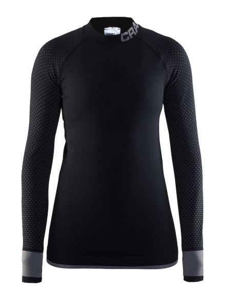 Craft warm intensity CN lange mouw ondershirt zwart/granite dames 1905347-999985