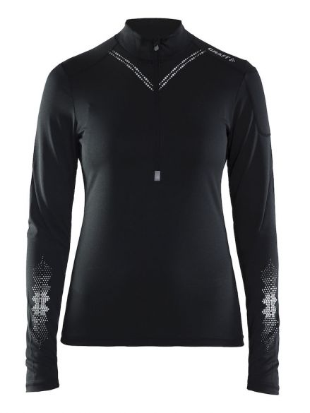 Craft Brilliant 2.0 halfzip Skipully zwart dames 1905511-999000-VRR