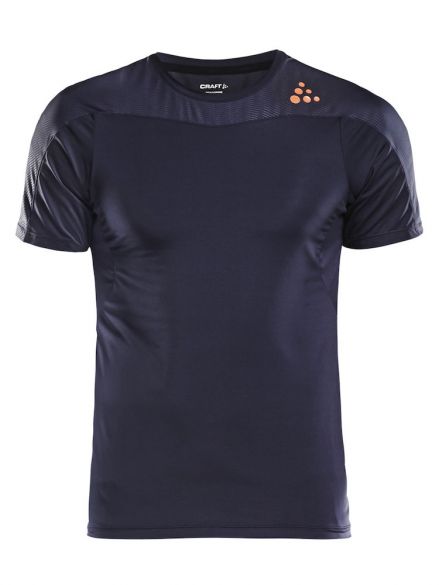 Craft Shade korte mouw hardloopshirt gravel/blauw heren 1905844-947575