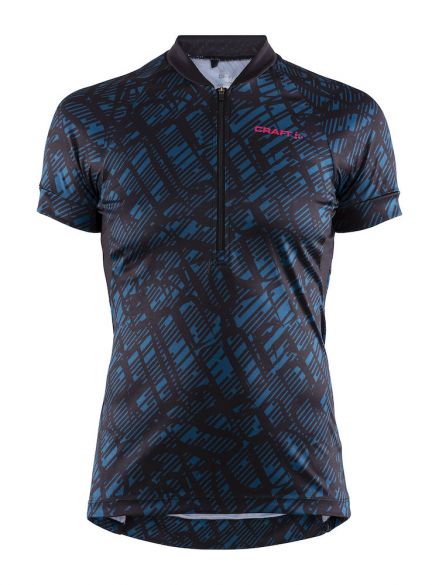 Craft Velo Art fietsshirt zwart/blauw dames 1906147-373999
