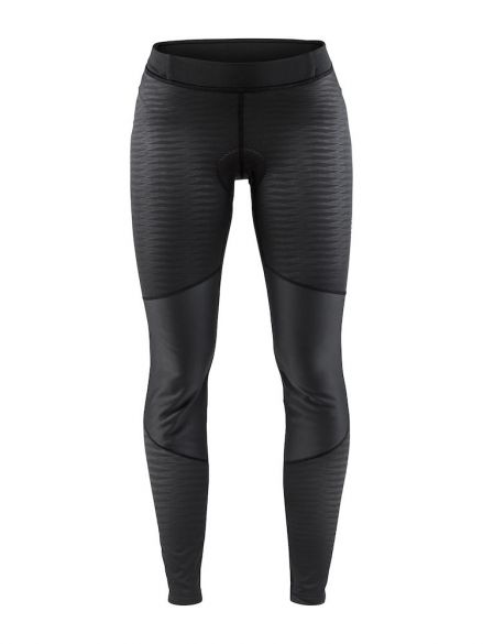 Craft Ideal wind tight fietsbroek zwart/strepen dames 1906549-999999