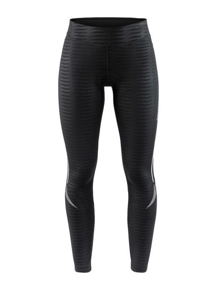 Craft Ideal Thermal tight fietsbroek zwart/strepen dames 1906551-999999