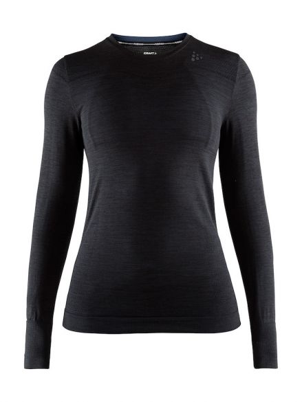Craft Fuseknit comfort lange mouw ondershirt zwart dames 1906592-B99000
