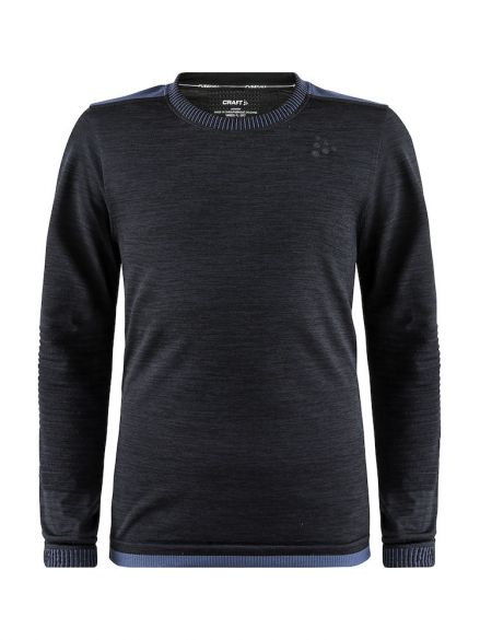 Craft Fuseknit comfort lange mouw ondershirt zwart kind/junior 1906633-B99000
