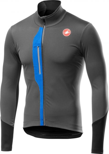 Castelli Trasparente V lange mouw fietsshirt grijs/blauw heren 19509-030