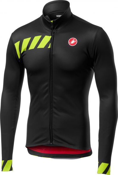 Castelli Pisa FZ lange mouw fietsshirt zwart/geel heren 19511-085-VRR