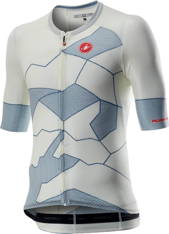 Castelli Climber's 3.0 korte mouw fietsshirt wit/blauw heren 20012-065