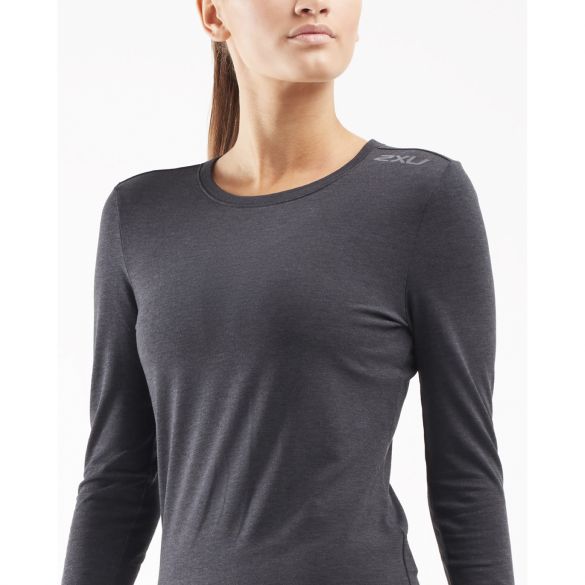 2XU Heat ondershirt lange mouw grijs dames WR6342a-BLMSRF-VRR