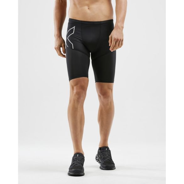 2XU Run Dash compressie shorts zwart heren MA6108b-BLKSRF
