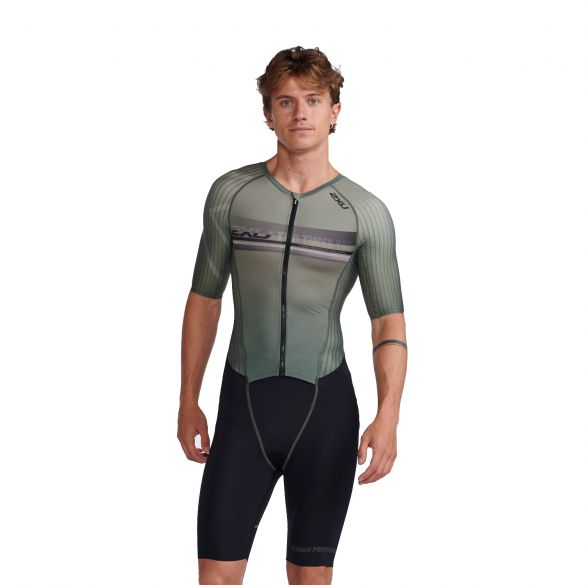 2XU Aero trisuit korte mouw groen heren MT6426d-ALP/PER