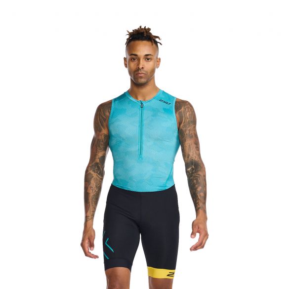 2XU Core trisuit mouwloos blauw/zwart heren MT6437d-BLK/PAC