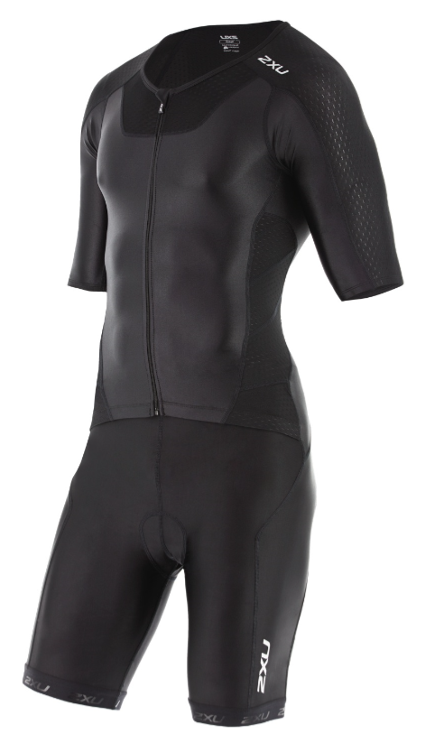 2XU X-vent sleeved full front zip trisuit zwart heren MT4355dBLK/BLK
