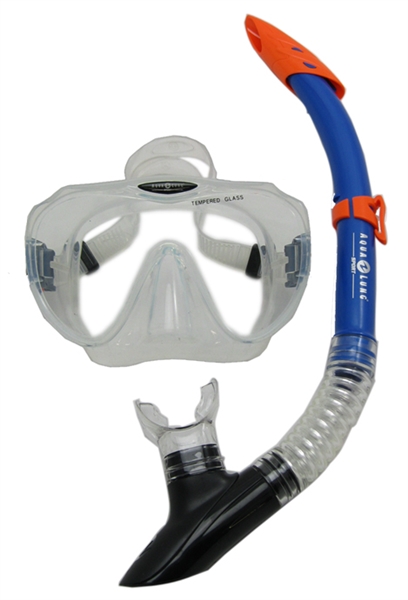 Aqua Lung Sport Malibu + Vera Cruz Snorkelset heren transparant   AS906001CL