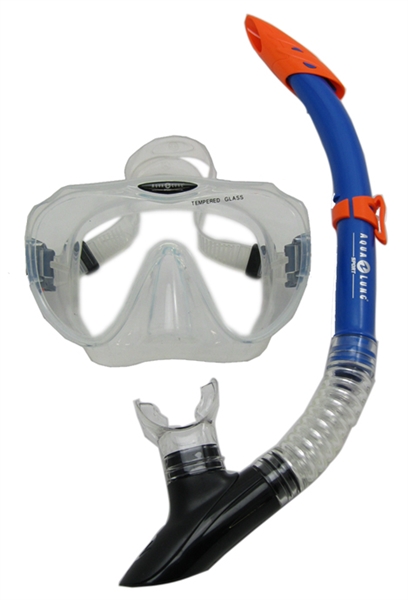 Aqua Lung Sport Malibu + Vera Cruz Snorkelset heren transparant AS906001CL