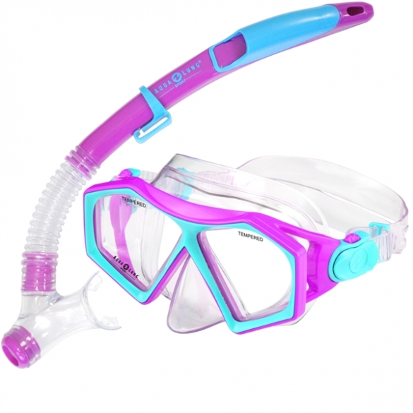 Aqua Lung Sport Molokai + Spout Kids Snorkelset paars AS1002384P