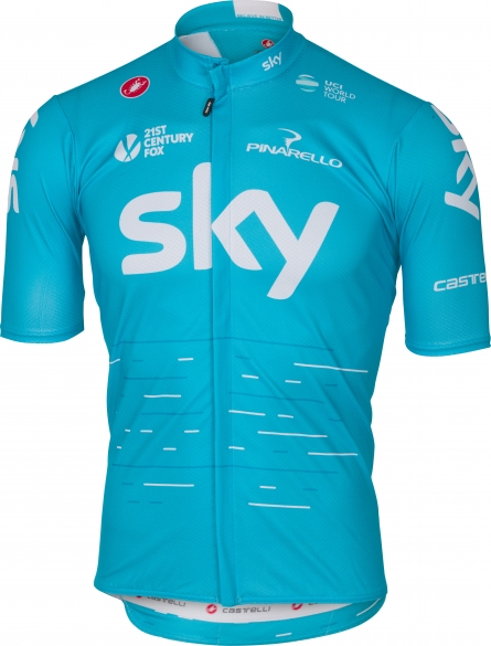Castelli Team SKY podio fietsshirt blauw heren 4007075-086