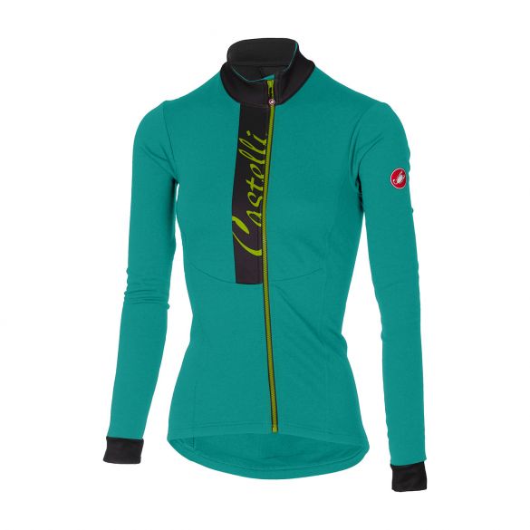 Castelli Sorriso fietsshirt lange mouw turquoise dames 16548-920