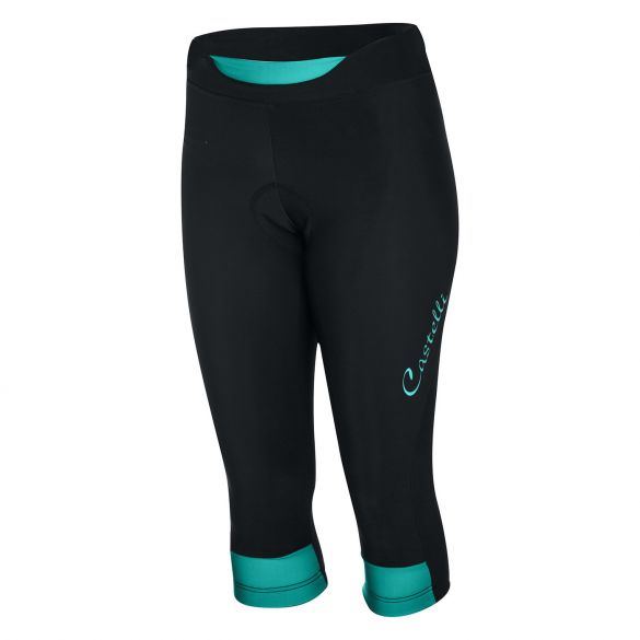 Castelli Chic knicker zwart/turquoise dames 16553-859