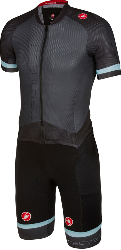 Castelli Sanremo 3.2 speedsuit korte mouw antraciet/zwart heren 17001-009