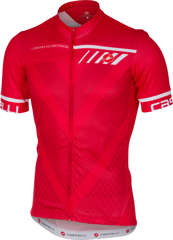 Castelli Velocissimo fietsshirt korte mouw rood heren 17022-023