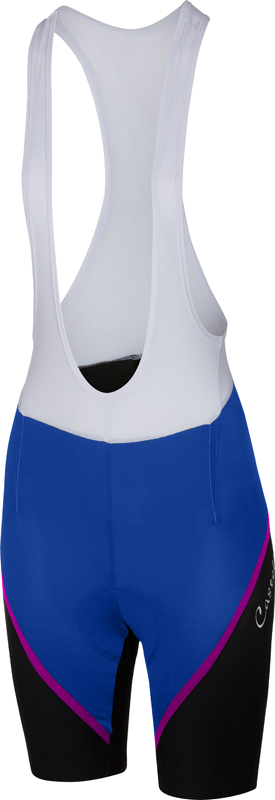 Castelli Magnifica fietsbroek zwart/blauw/roze dames 17058-054