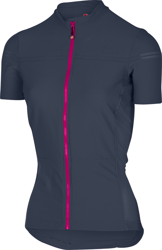 Castelli Promessa 2 fietsshirt navy/roze dames 17065-082